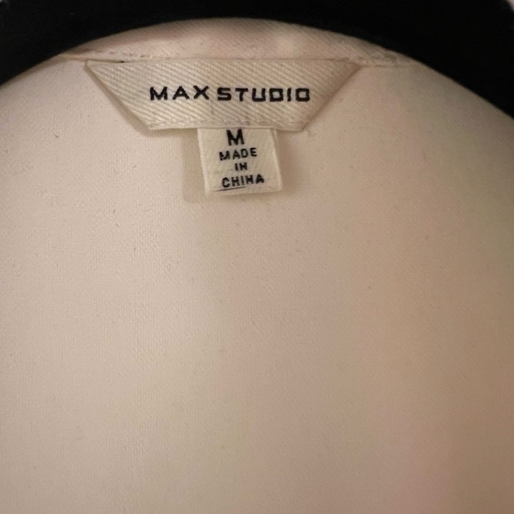 Cream Max Studio Long Blazer Style Coat - Picture 4 of 4